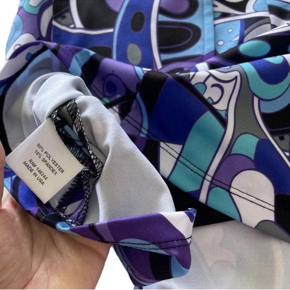 KEVAN HALL SPORT Abstract Mini Skourt Size 2 - Picture 9 of 11